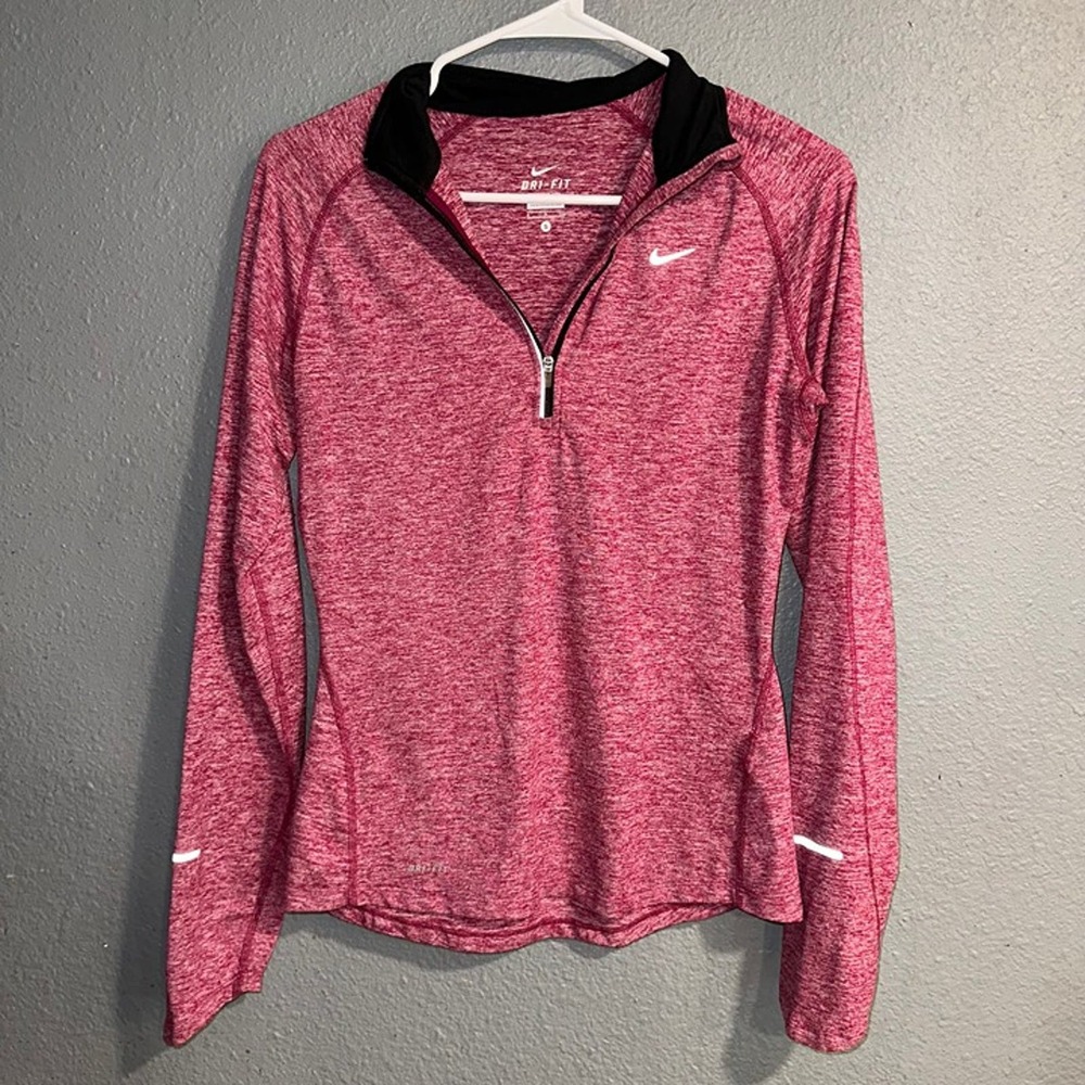 Nike Dri Fit Pink Quarter Zip Pullover